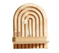 Générique Rustic Wall Shelf, Wooden Display Stand, Small Space Organizer with Sturdy Design Feature, Home Storage Rack, Decorative Shelf with Natural Finish, Interior Item for Living Room Bedroom