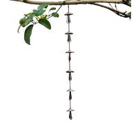 Générique Rustproof Rain Chain, Heavy Duty Decorative Rainchain, Rotating Gutter Downspout with Sturdy Metal Design, Rainwater Chain with Stylish Finish, Chainn for Garden Yard Patio