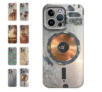 Générique Rusty Phone Case,Rusty Metal Texture Case,Vintage Aesthetic Rust Texture,Creative Industrial Iron Style Shockproof,Compatible for iPhone 16/15/14/13/12/Pro Max (for iphone 14Pro,H)