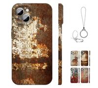 Générique Rusty Phone Case, Rusty Metal Texture Phone Case for IPhone 16/15/14/13/12/11 Pro Max, Industrial Iron Inspired Vintage Rust Look Cover (Style-C,for iPhone13ProMax)
