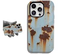Générique Rusty Phone Case, Vintage Rusty Glossy Phone Case, Creative Vintage Industrial Iron Inspired Shockproof Cases, for Iphone 16 15 14 13 12 11 Pro Max XR XS Plus(for iPhone 16 Pro,Smooth)