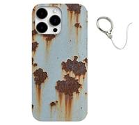 Générique Rusty Phone Case, Vintage Rusty Look Glossy Phone Case Compatible with Iphone 16/15/14/13/12/11 Pro Max, Creative Industrial Iron Inspired Shockproof TPU Cases (for iPhone 13 Pro,A)