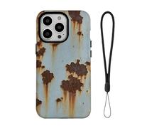 Générique Rusty Phone Case, Vintage Rusty Metal Texture Case for iPhone 16/15/14/13 ProMax, Creative Industrial Iron Inspired Shockproof TPU (for iPhone13)