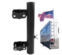 Générique RV Flag Pole Mount, Bumper Bracket Holder, Heavy Duty Steel Construction, 12.01 x 1.77 inches, Rust Resistant Removable Design, Ideal for Camping, Parades, Boating, Dock, Deck, Beach Setup