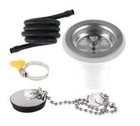 Générique RV Sink Drain Angle Fitting - Quick Connect Waste Drain Plug with Tube, Right Angle Sink Draining Hose Adapter for RV Boat Marine Plumbing Repair Conversion Kit