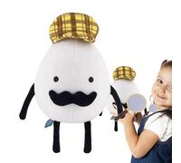 Générique s en Peluche Mignonnes - Peluche Oeuf 7,1 Pouces, De Jeu en Peluch Oreiller Doux, De Détective Chapeau De Dessin Animé | Cadeaux en Peluch Douce pour, Fans, Chambre