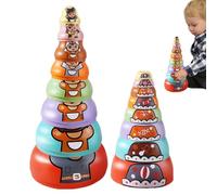 Générique s Gigognes Russes - ABS | s Matriochka Résistantes À La Chaleur | Empilable Rainbow Tower | Ensemble De Collection Coloré Peint À La Main pour Le Jeu De Décoration Intérieure Et Les