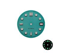 Générique S Logo 28.5mm wHaima 300 Cadran Rond à Clous sans Aiguilles, Mouvement NH35, Montre Lumineuse Verte, Accessoires de Modification(OP-949)