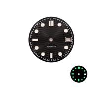 Générique S Logo 28.5mm wHaima 300 Cadran Rond à Clous sans Aiguilles, Mouvement NH35, Montre Lumineuse Verte, Accessoires de Modification(OP-947)