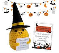 Générique s Positives Au Crochet - s Tricotées De Soutien Émotionnel, Crochet en Peluche Fait À La Main, Ornements D'ananas De Motivation avec Carte Positive, Petit Jouet D'encouragement pour