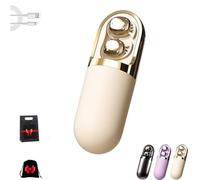 Générique S13 Vibration Massage Bluetooth Headphones, S13 Bluetooth Headphones, Bluetooth 6.0 Wireless Sleep Earbuds for Side Sleepers with 3 Adjustable Modes, Waterproof Noise Reduction (Beige)