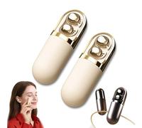 Générique S13 Vibration Massage Bluetooth Headphones, Waterproof Vibration Earphone Case Provide Relaxation and Massage, Bluetooth 6.0 Sleep Earbuds for Side Sleepers (2 Pcs,Beige)