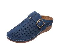 Générique Sabot Femme Confortable à Bout Fermé Sandales Orthopédiques Plateforme Pantoufles D'été Antidérapants Semelle de Plage Mule Sabots Légères Respirantes Pour Femmes,Bleu,36