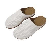Générique Sabot Femme Confortable Chaussures Compensées Orthopédiques Chaussons D'été Antidérapantes de Marche Mule Sabots Jardin Décontractées Pour Femmes,Blanc,36