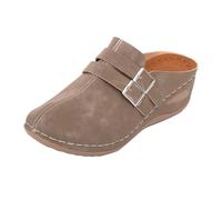 Générique Sabot Femme Confortable Chaussures Orthopédiques Plateforme Chaussons D'été Antidérapantes de La Voûte Plantaire Mules Femmes Loisirs Pour Intérieur Extérieur,Kaki,39