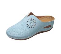 Générique Sabot Orthopédique Femme Bout Fermé Chaussures de Plage Décontractées Mules Confortables à Enfiler Sandales de Marche Loisirs Confortable Pantoufles Orthopédiques Pour Femmes,Bleu ciel,38