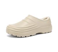 Générique Sabots De Jardin Fourrés Chaud À Dos Fermé Chaussons Homme Respirant Antidérapants Confortable Clogs Quotidiens Décontracté De Travail Cuisine Hôpital Intérieur Extérieur Chaussures d'hiver
