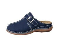 Générique Sabots Femme à Bout Fermé Sandales Orthopédiques Compensées Pantoufles D'été Antidérapants Semelle de Plage Mule Sabot Légères Respirantes Pour Femmes,Bleu marine,36