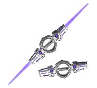Générique Sabre D'épée Lumineux, Sabre Laser À Double Lame, 7 Couleurs Épées Électriques Rétractables À Double Tête for La Décoration De Fête Et Les Activités De Carnaval(Gray)