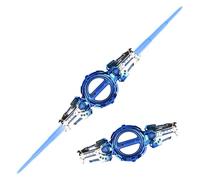 Générique Sabre D'épée Lumineux, Sabre Laser À Double Lame, 7 Couleurs Épées Électriques Rétractables À Double Tête for La Décoration De Fête Et Les Activités De Carnaval(Blue)