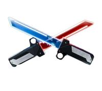 Générique Sabre Laser Rétractable Bicolore, Sabre Lumineux LED Bicolore, Épée Réversible 2 en 1 À Poignée Rotative du Bout des Doigts for Enfants Jouer des Rôles De Jeu De Rôle
