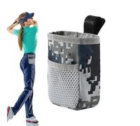 Générique Sac à balles de Golf - avec Ouverture Adhésive À Crochet,Pochette Golf Rangement Balles - pour Chariot Voyage Entraînement Extérieur Parc Père