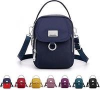 Générique sac à bandoulière convertible grande capacité oxford étanche sac de banlieue étanche à 2 sens sacs grande capacité (Bleu Foncé)