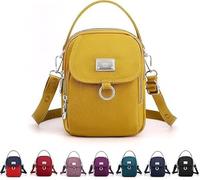 Générique sac à bandoulière convertible grande capacité oxford étanche sac de banlieue étanche à 2 sens sacs grande capacité (Jaune)