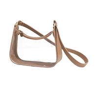 Générique Sac à bandoulière transparent et tendance pour ranger vos affaires, vos maquillages et accessoires. (Khaki, One Size)