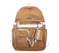 Générique Sac à bandoulière version coréenne du nouveau sac à dos décontracté de grande capacité pour hommes et femmes avec le même paragraphe Cartable pour élèves du cycle du (Brown, One Size)