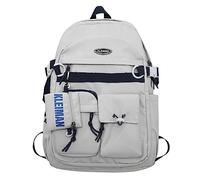 Générique Sac à bandoulière version coréenne du nouveau sac à dos décontracté de grande capacité pour hommes et femmes avec le même paragraphe Cartable pour élèves du cycle du (Grey, One Size)