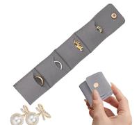 Générique Sac À Bijoux De Petit Pliable Boucle Élégant | Petit Coffret Bijoux Colliers Bracelets Plage Vacances Mariage Lune De Miel Fille Gris