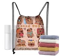 Générique Sac À Dos À Cordon Cartable Imperméable Capybara
