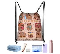 Générique Sac À Dos À Cordon Cartable Imperméable Capybara | Sac À Dos De Pour Les Les Femmes Les Hommes Le Gym La Plage L'Entraînement L'École Le La Randonnée La Natation