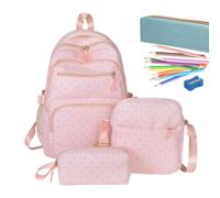 Générique Sac à dos adolescente Sac À Dos Mignon Compartimenté Avec Trousse | Cartables Scolaires Cartoon pour Élèves Maternelle Préscolaire Élémentaire Primaire Collège Lycée Rentrée