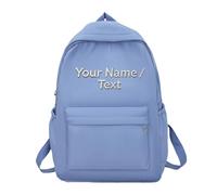 Générique Sac à Dos Ailes Enfant, Personnalisable avec Prénom Brodé Imperméable (Bleu clair)