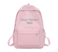 Générique Sac à Dos Ailes Enfant, Personnalisable avec Prénom Brodé Imperméable (Rose)