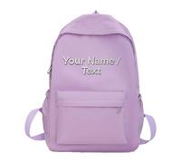 Générique Sac à Dos Ailes Enfant, Personnalisable avec Prénom Brodé Imperméable (Violet)
