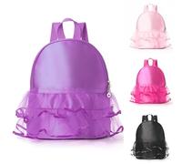 Générique Sac à Dos Ballerina pour Fille - Cartable de Ballet Princesse, Danse, Sport, Gym, Fitness et Voyage pour Enfant 31cm x 27cm (Purple, One Size)