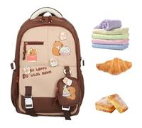 Générique Sac À Dos Capybara Pour École - Sac à Dos de Voyage Mignon Design Enfant pour Filles, Léger Fournitures Scolaires École pour Sortie Voyage Excursion