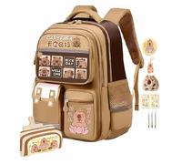 Générique Sac à Dos Capybara pour École, Sac à Dos Kawaii Mignon, Grand Capacité Imperméable Cartable pour Garçons & Filles, Léger et Résistant pour Voyage (D)