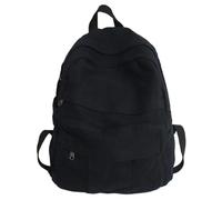 Générique Sac à dos classique unisexe tissu résistant pour emploi quotidien bretelles ajustables idéal école et couleur sobre confortable pratique élégant (Black, One Size)