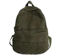 Générique Sac à dos classique unisexe tissu résistant pour emploi quotidien bretelles ajustables idéal école et couleur sobre confortable pratique élégant (Army Green, One Size)