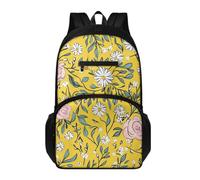 Générique Sac à Dos Collège Poudre Blanche Jaune Vert Mode durable
