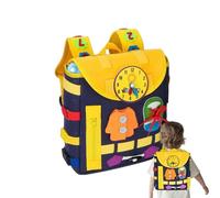 Générique Sac à dos d'activité pour tout-petits - Conception, sac éducatif compact, jouets d'apprentissage interactifs, kit de développement précoce portable, ensemble de puzzles de développement des