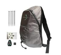 Générique Sac à dos d'avertissement lumineux | Sac à dos de vélo d'extérieur à 4 clignotants LED,Sacs à bandoulière doubles, sac à de sécurité à vélo sac d'alpinisme de sport