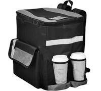 Générique Sac à Dos de Livraison Nourriture, Transporteur d'aliments à Pizza isolés, sacs13,78x7,87x15,75 Pouces avec 4 gobelets, Sac imperméable Grande capacité, Rangement pour Restaurant, cam