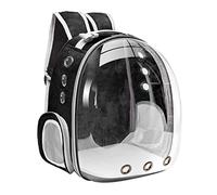 Générique Sac à Dos de Transport pour Animaux de Compagnie (Chats, Chiens, Lapins), Fenêtre Panoramique, Conception, Poches Latérales, Idéal pour La Ran, Noir