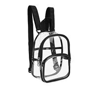 Générique Sac à dos de Voyage en PVC Transparent Petit Sac à Dos de Voyage Mini sac à Dos Décontracté Enfants sac à Dos Universel Adulte (Black)
