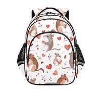 Générique Sac à Dos de Voyage Motif écureuils Tenant des cœurs pour Tout-Petits, garçons, Filles, école, Maternelle, Primaire